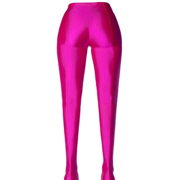 AZALEA WANG " HOLLYWOOD LIMELIGHT" STRETCH CHUNKY HEEL PANT BOOT (BRAND NEW !) - Picture 2 of 5